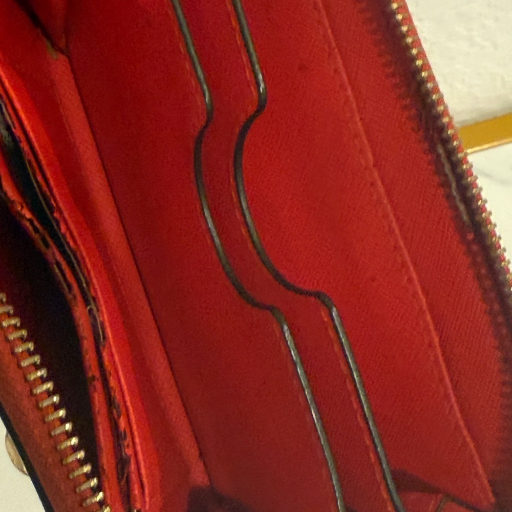 Michael Kors Red Wallet with Gold Accents - Picture 5 of 9